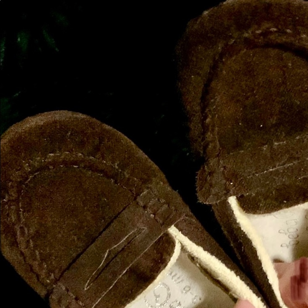Beba Bean infant suede Coffee brown Penny Loafers